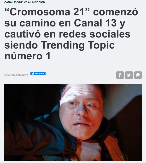 Canal 13: “Cromosoma 21” comenzó su camino en Canal 13 y cautivó en redes sociales siendo Trending Topic número 1