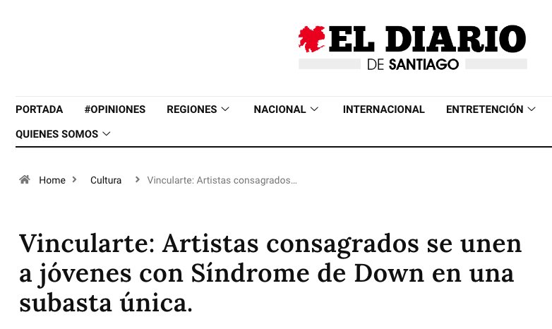 El Diario de Santiago: Vincularte: Artistas consagrados se unen a jóvenes con Síndrome de Down en una subasta única.